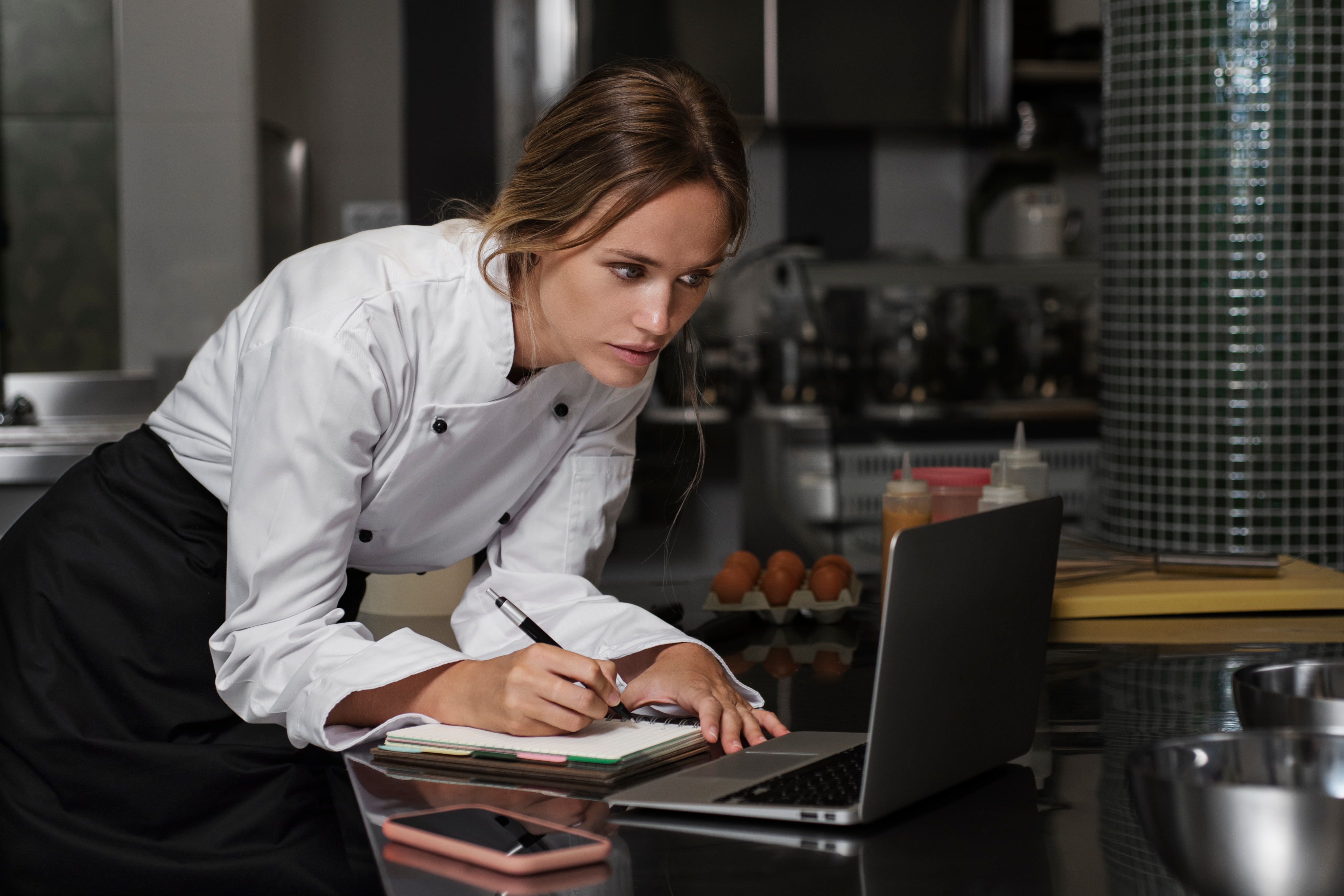 Chef working in a kitchen