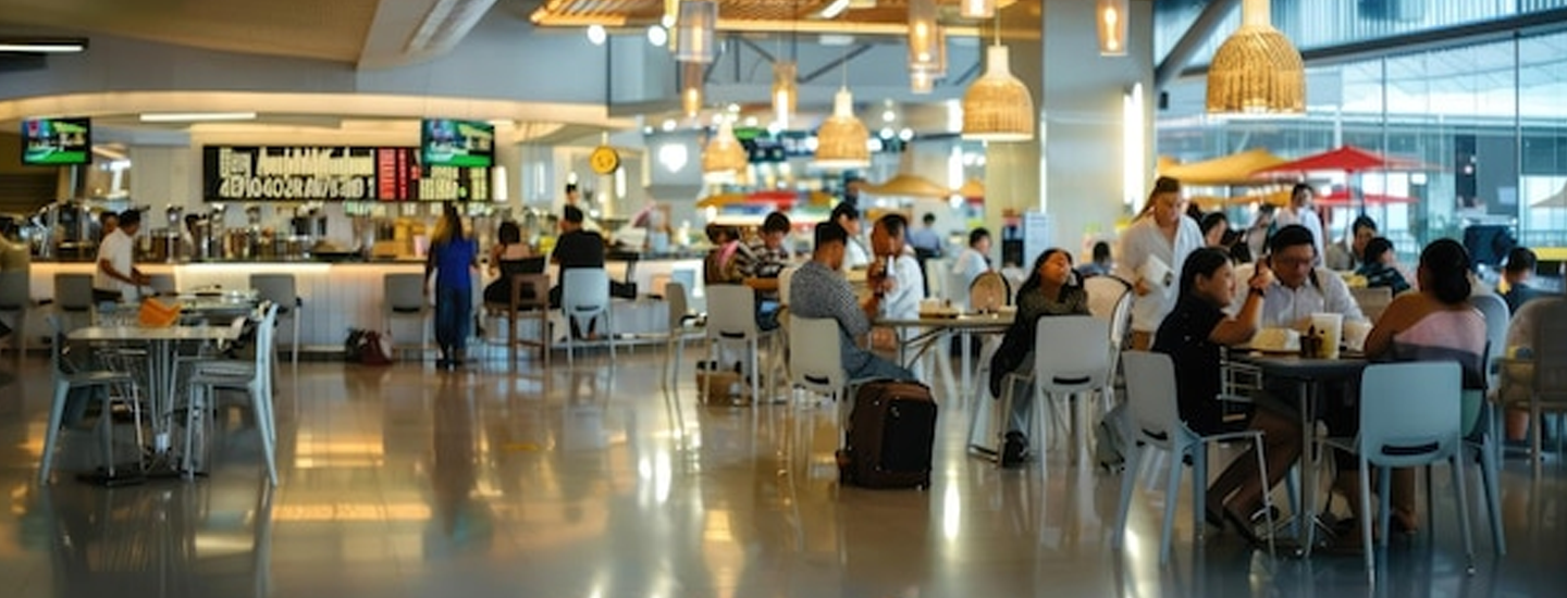 Restaurant staff using a tablet