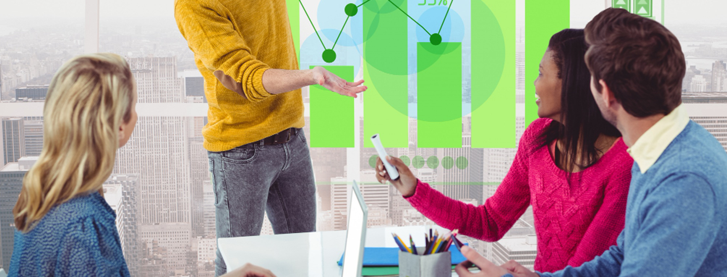 Background image of a business professional